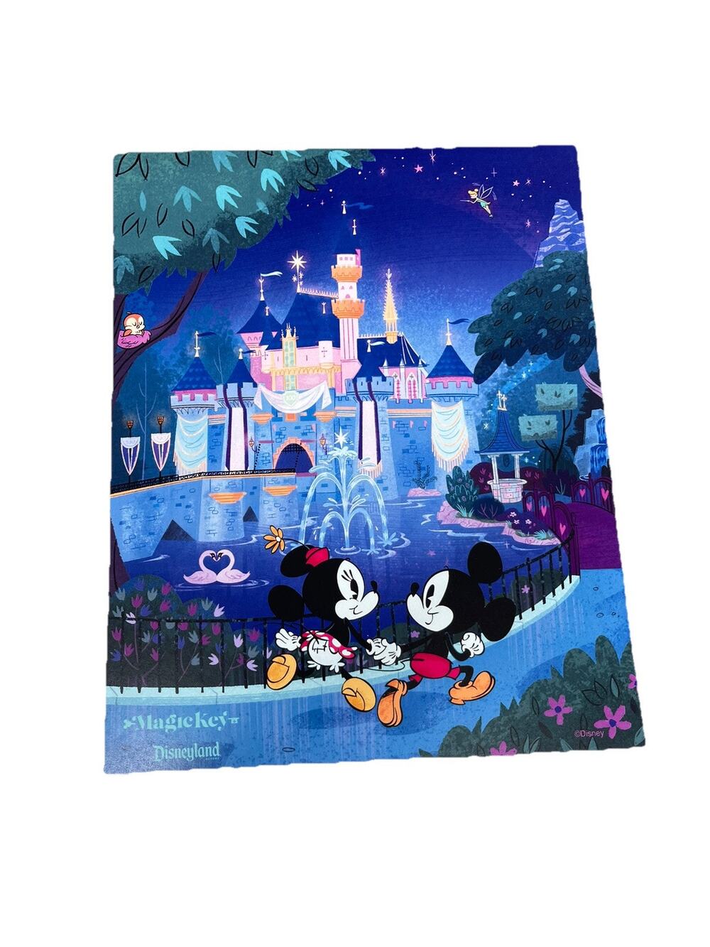 Disneyland Magic Key Exclusive Print Poster Mickey Minnie Mouse Castle 8x10